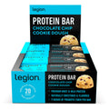 Legion Protein Bar – Chocolate Chip Cookie Dough | 20g Whey Protein | Gluten-Free | 12 Count