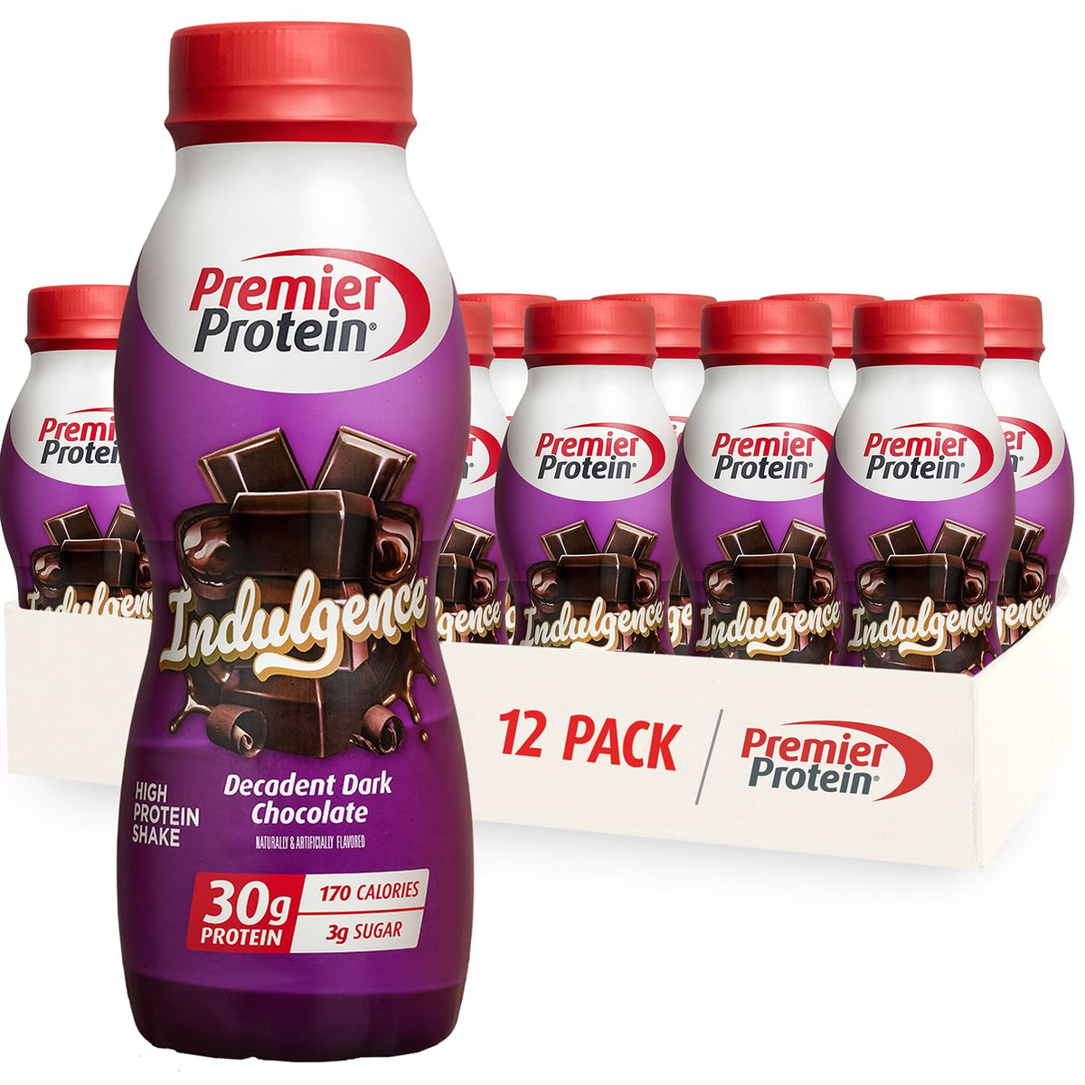  Premier Protein Indulgence dark chocolate protein shake 12 pack 