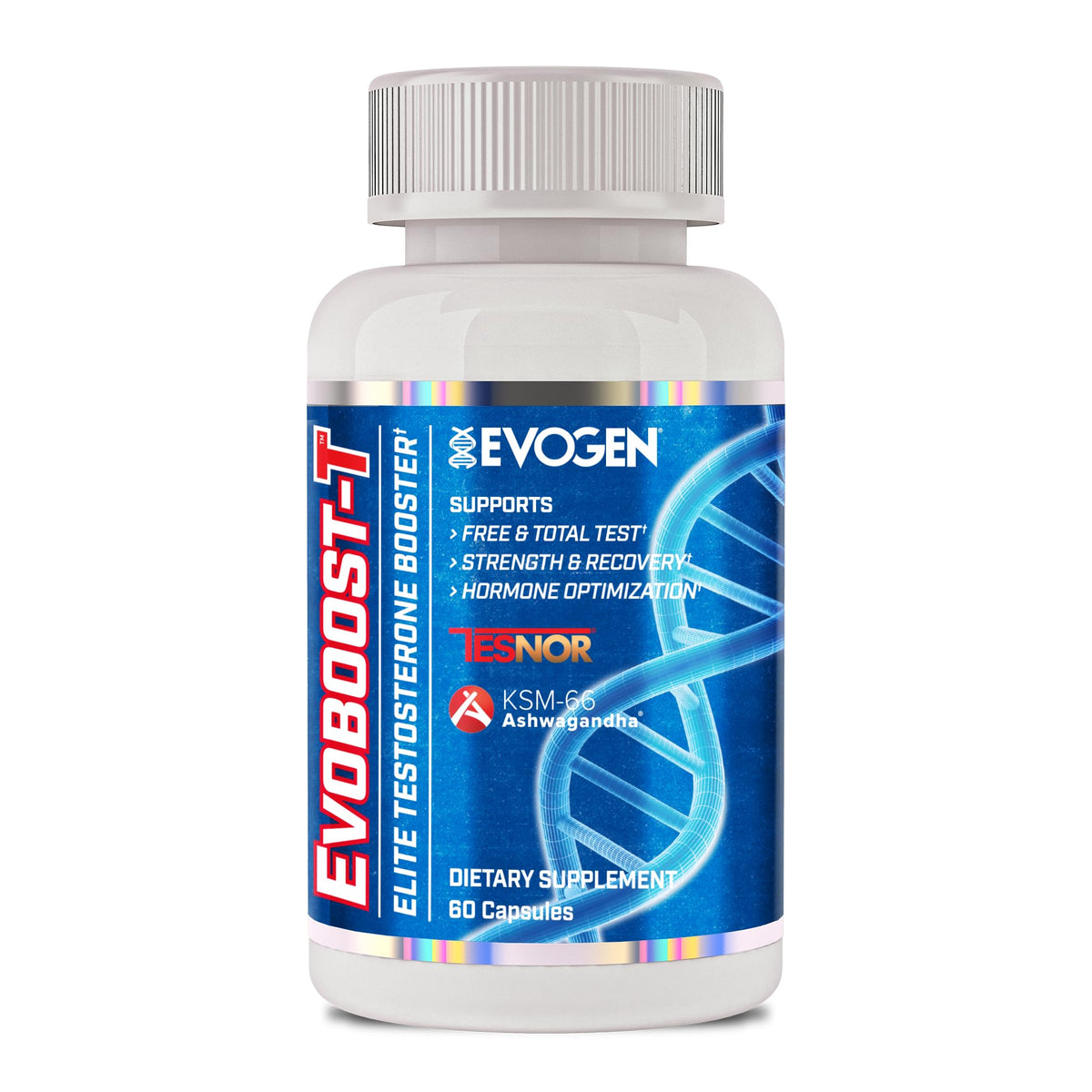 Evogen Evoboost-T Capsules with KSM-66 Ashwagandha, DIM & Probiotics – 60 Count