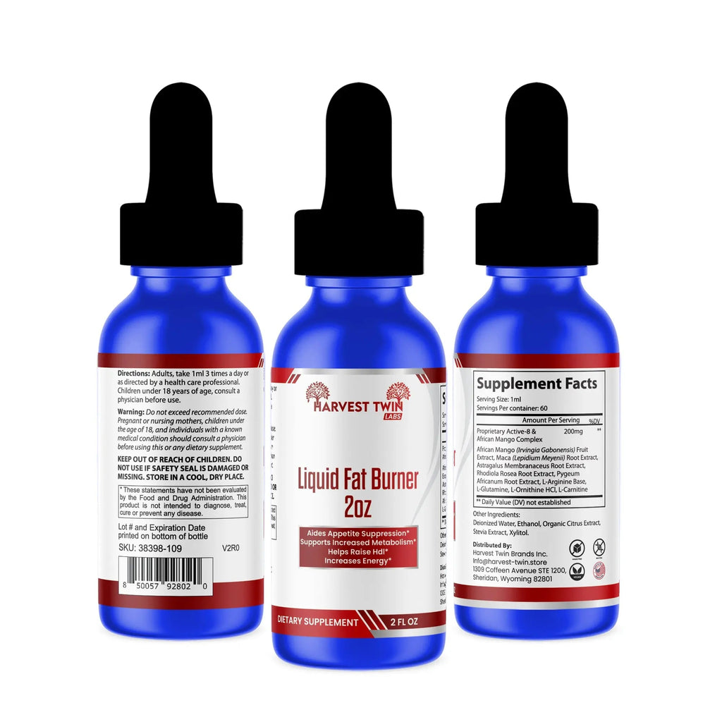 Twin Labs Liquid Thermogenic Drops – Appetite Management & Metabolism Support | 2oz