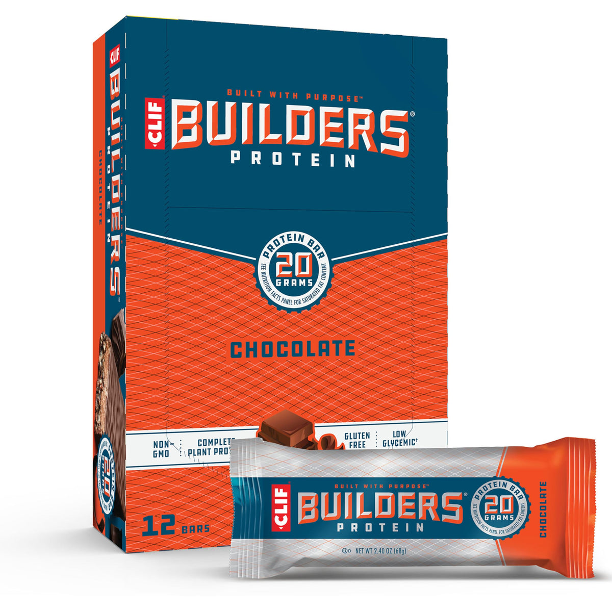 « CLIF Builders chocolate protein bar packaging »