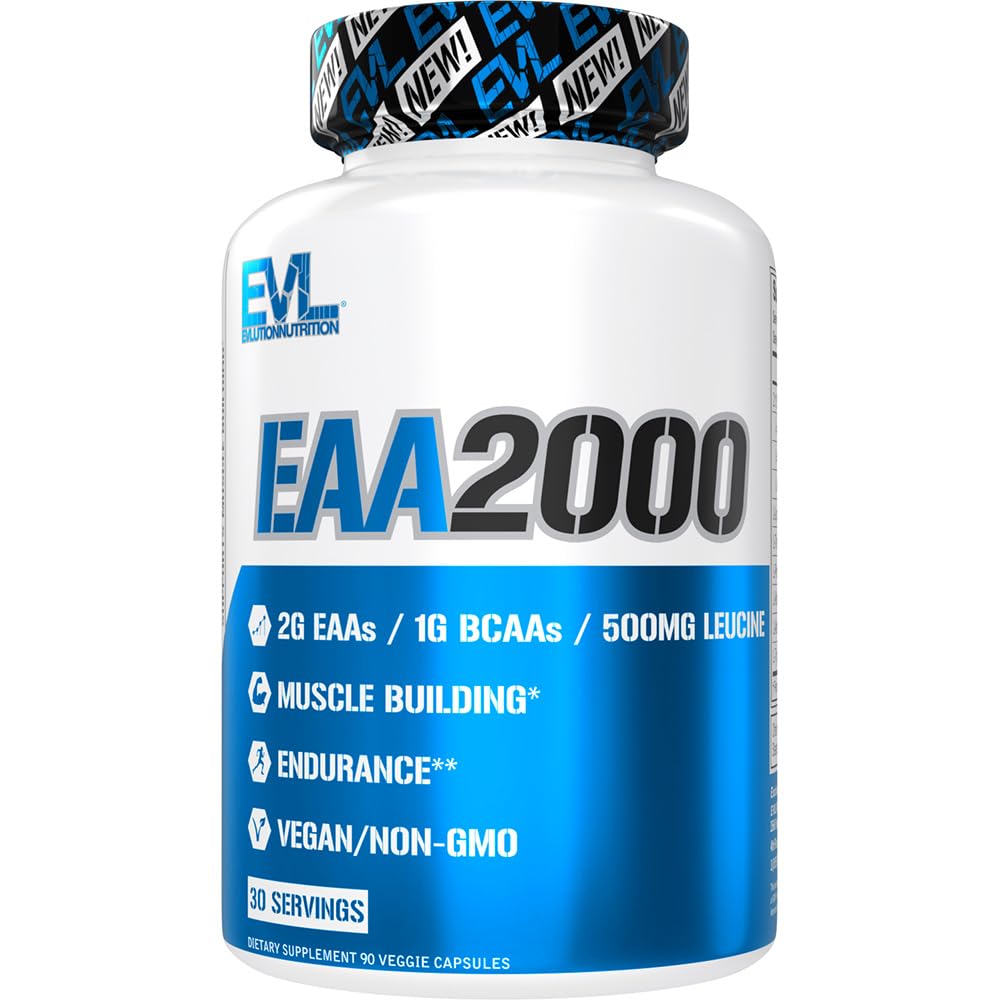 Evlution Nutrition EAA2000 – Essential Amino Acids + BCAAs – 30 Servings