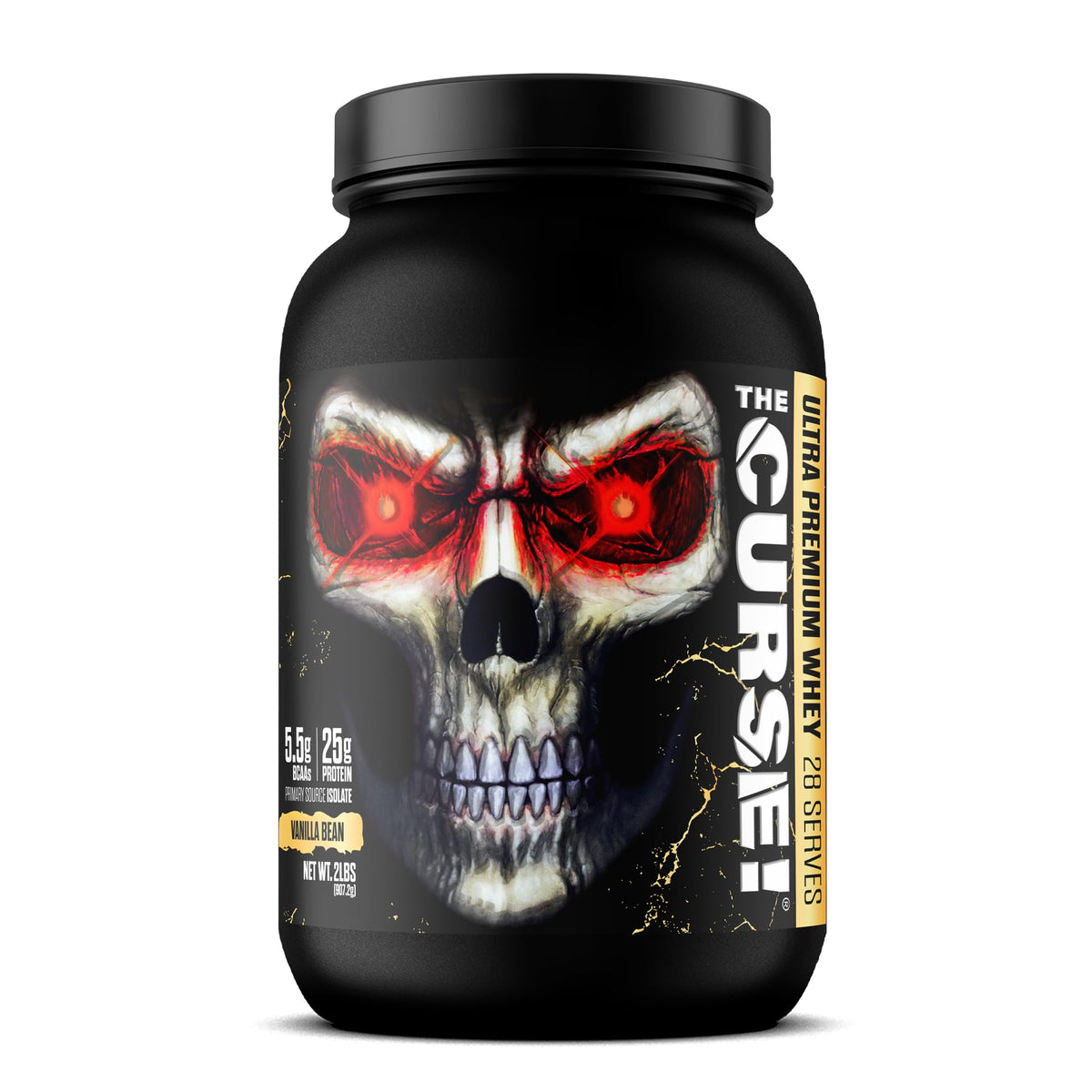 JNX Sports The Curse! Ultra Premium Whey Isolate – Vanilla Bean | 25g Protein | 5.5g BCAAs | No Sugar | 2 lbs
