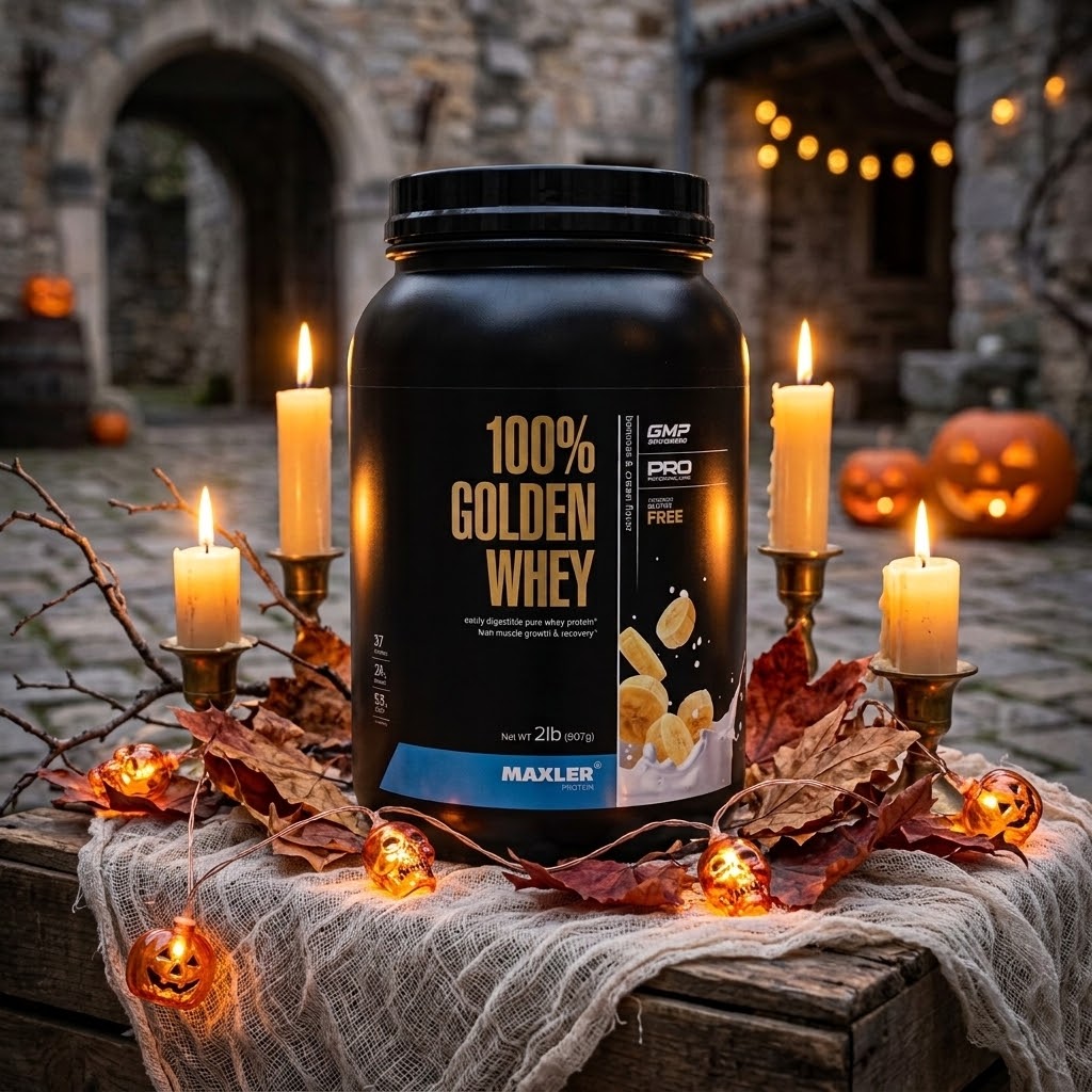 Maxler 100% Golden Whey Protein – Bananas & Cream | 24g Protein | Isolate & Hydrolysate Blend | 2 lbs