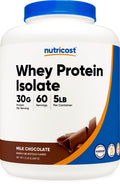 Nutricost Whey Protein Isolate – Milk Chocolate | 30g Protein | GMP Certified | 5 lbs | 60 Servings