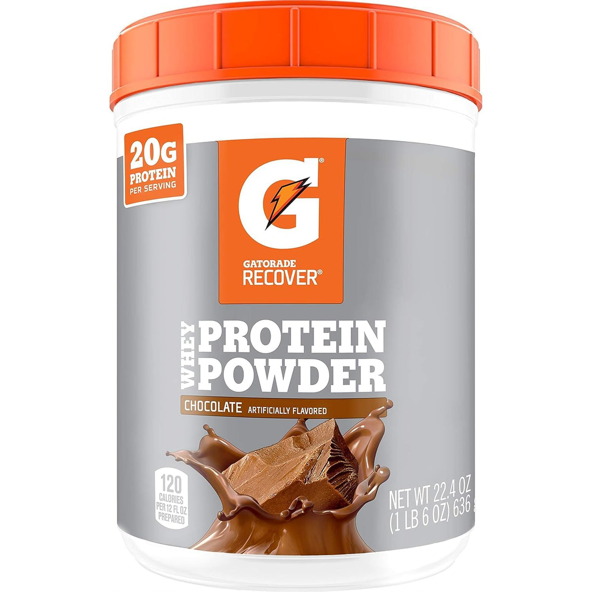  « Gatorade whey protein powder chocolate side view »