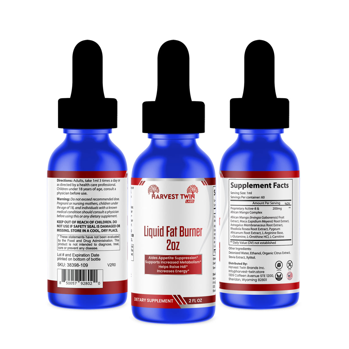 Twin Labs Liquid Thermogenic Drops – Appetite Management & Metabolism Support | 2oz