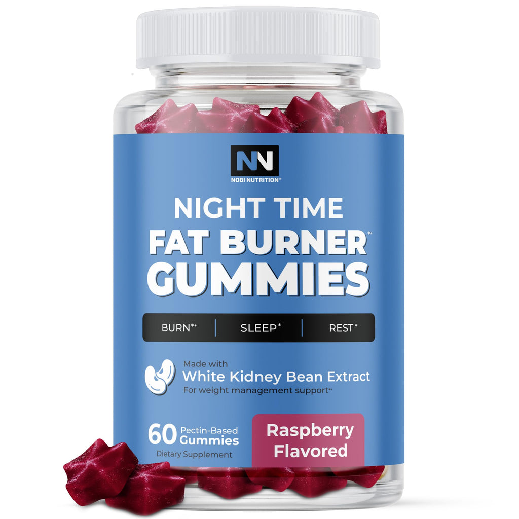 Nobi Night Time Fat Burner Gummies – Sleep Support, Metabolism Boost & Belly Fat Burner | 60 Gummies