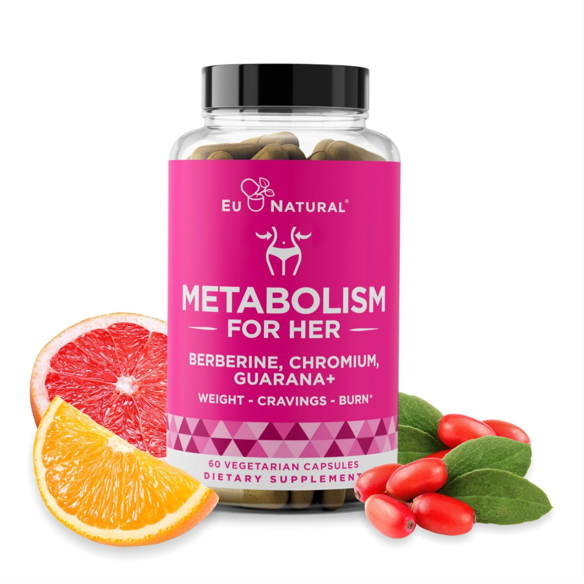 Herbal Formula for Her – Berberine, Chromium & Guarana | 60 Veg Capsules