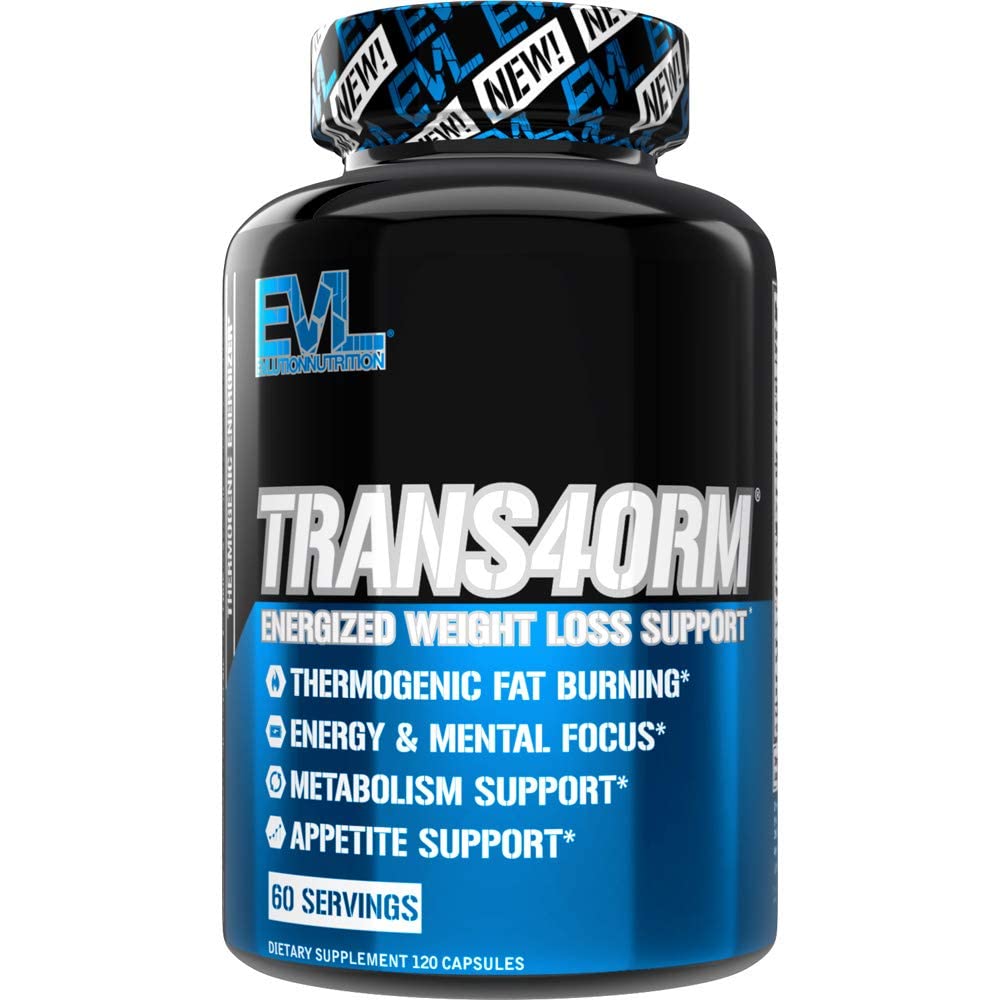 EVL Trans4orm – Daily Performance Supplement | Green Tea, Forskolin & Coffee Bean | 120 Capsules