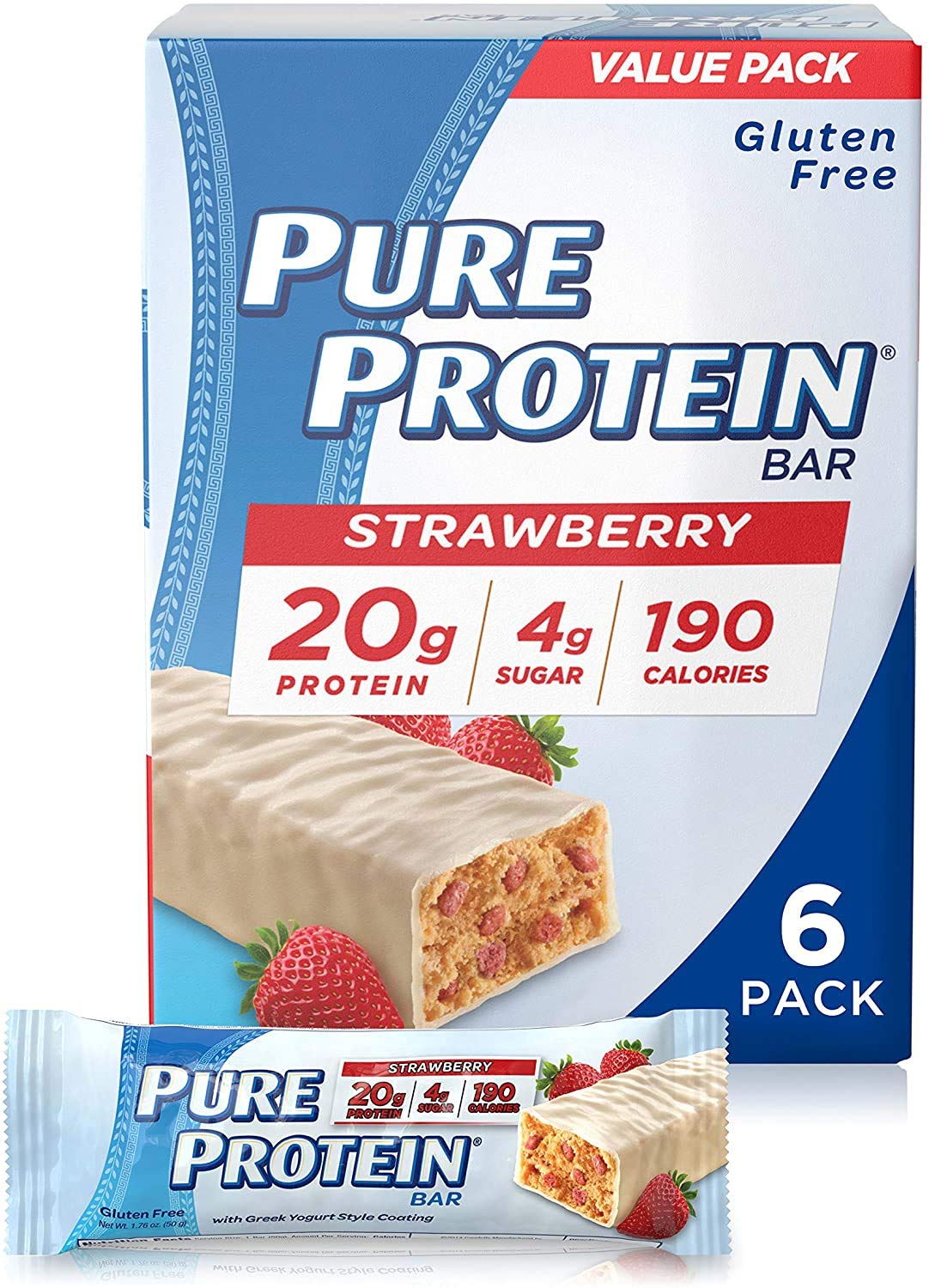 « Pure Protein strawberry Greek yogurt protein bars 6 pack », image 2 « Pure Protein strawberry Greek yogurt bar »