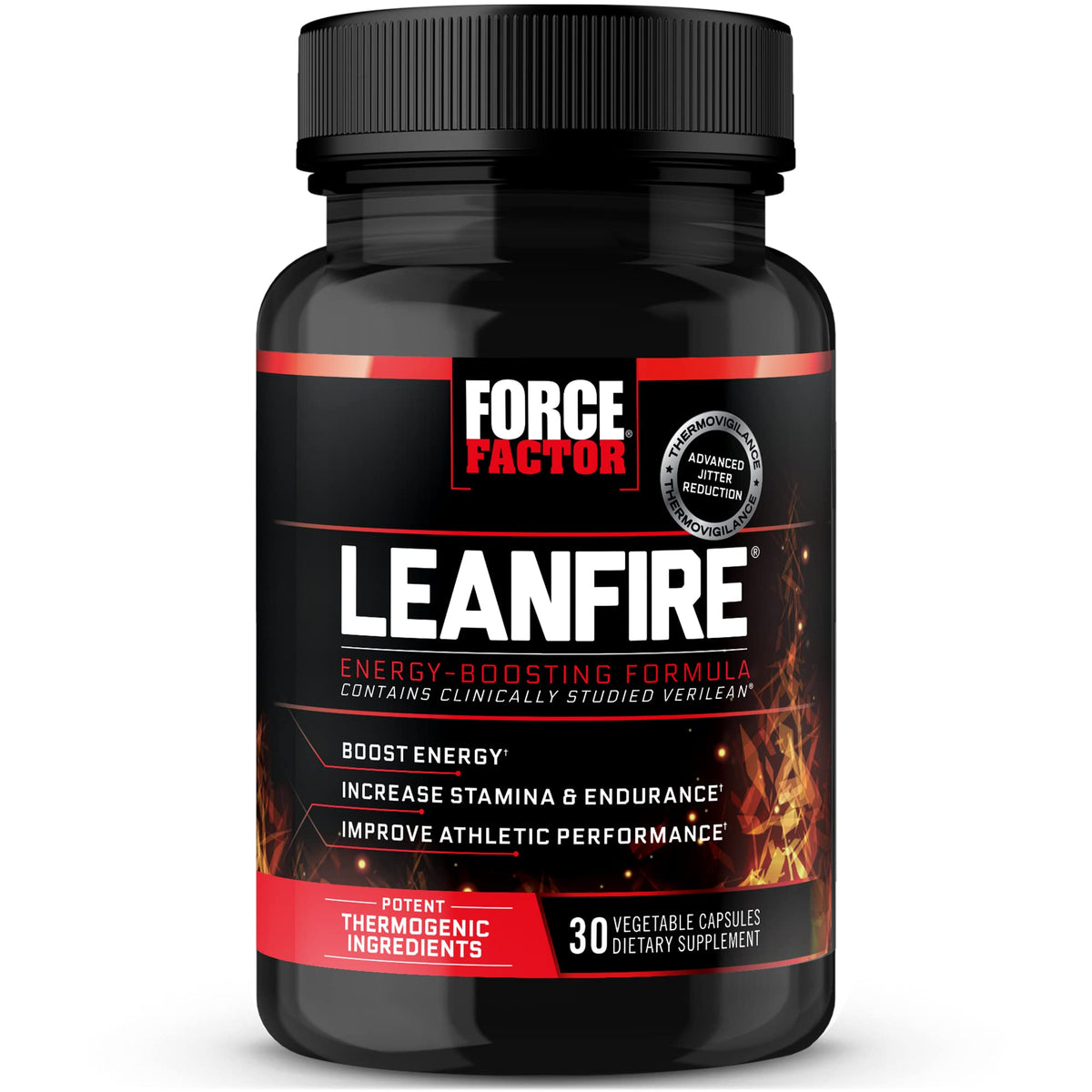 Force Factor LeanFire | Pre-Workout Energy Pills | Green Tea & Caffeine | Lean Muscle | 30 Count